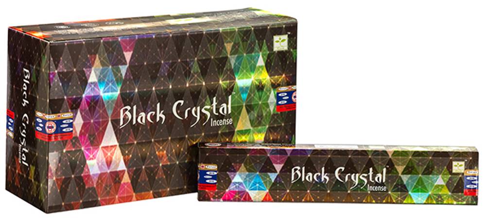 Satya Black Crystal Incense R&oslash;kelse
