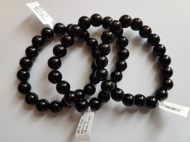 Hovedbilde Armbånd Agat Sort Onyks 10mm ...