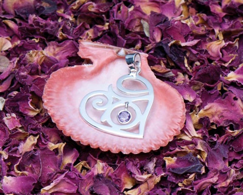 Hjerte anheng Spiritual Love sølv