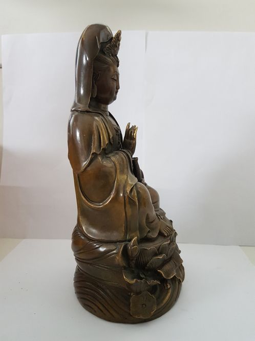 Hovedbilde Kuan Yin messing height 25 cm