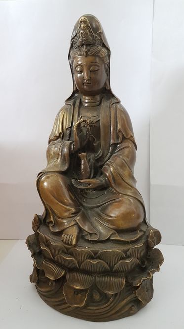 Hovedbilde Kuan Yin messing height 25 cm
