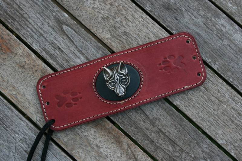 Armbånd Fenrisulven lærarmbånd- Leather Wristband with Viking Wo