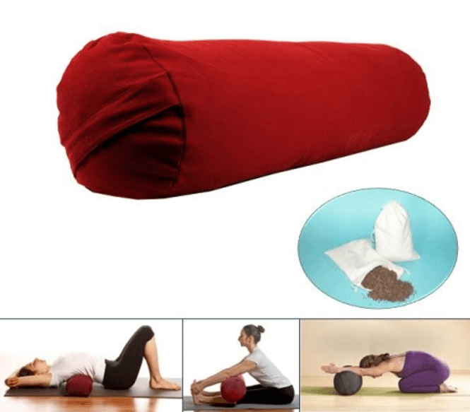 Hovedbilde Yoga Bolster Rund Rød Mani ...
