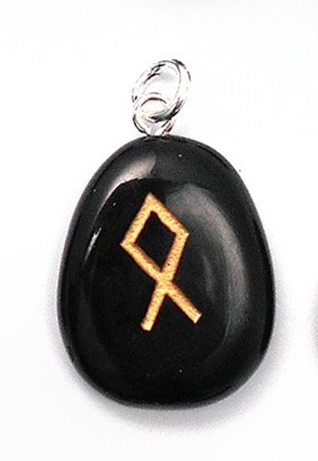 Hovedbilde Runesmykke Obsidian - Odal