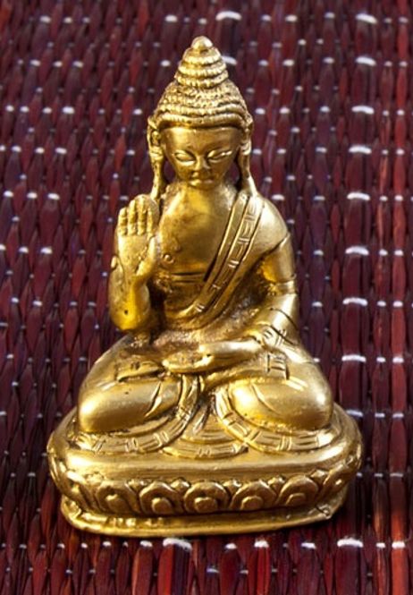 Hovedbilde Buddha i messing Amoghasiddhi ...