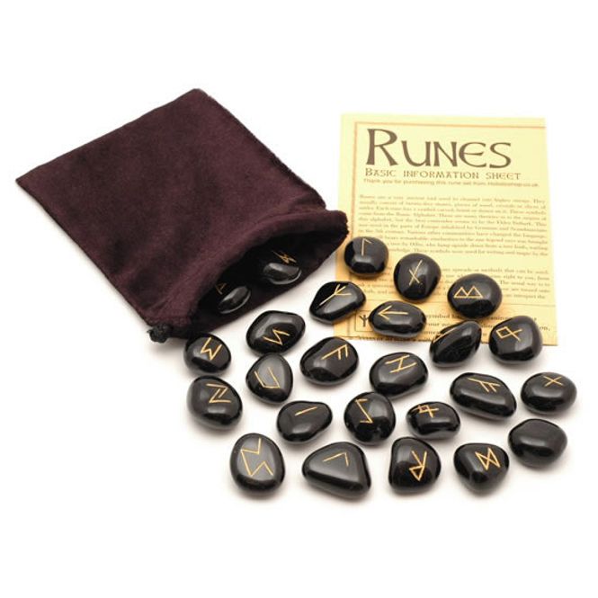 Hovedbilde Runer - Jaspis Sort - Crystal ...