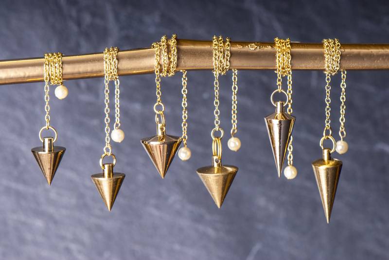 Messing Pendel - Brass Pendulum polished with chain