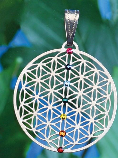 Hovedbilde Flower of life silver plated ...