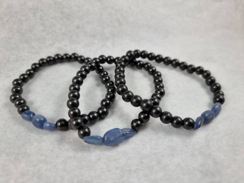 Shungitt armbånd - Shungite and Kyanite bracelet 