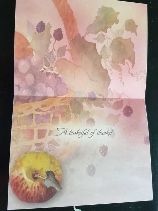 Postkort- Takk - Baskeful of thanks - Tree Free  Greeting Card